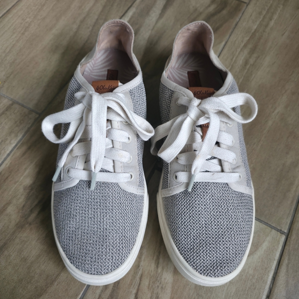 OluKai Pehuea Li Convertible Sneakers Women’s Size 8 Gray Knit Comfort - Picture 8 of 16